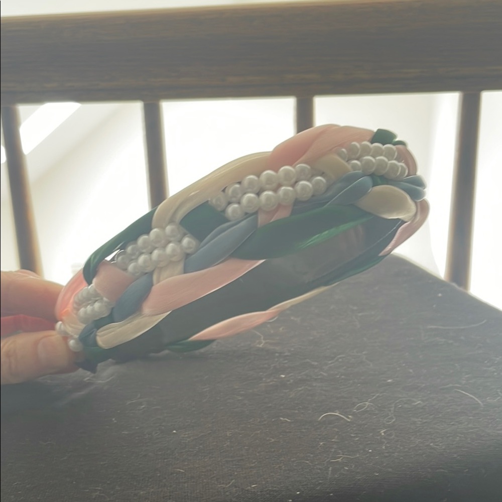 Braided Headband with Pearls